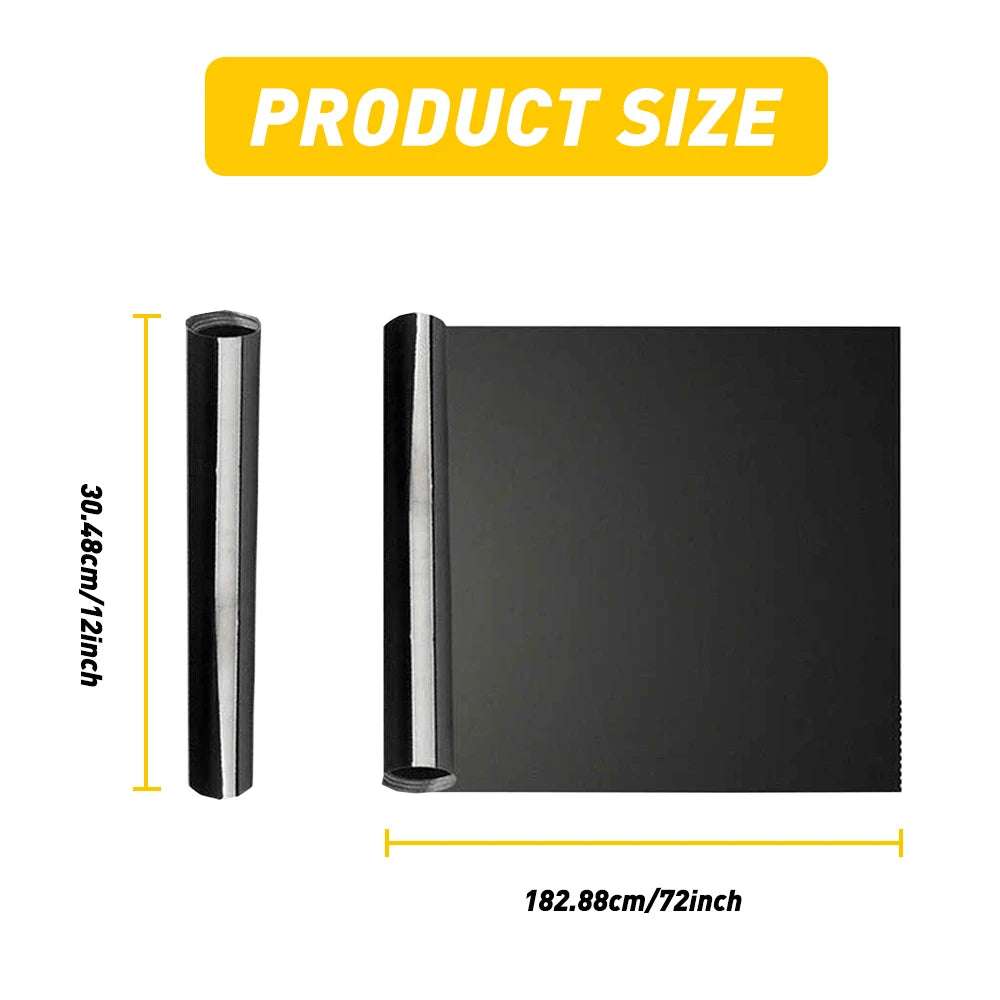 1Pcs 12inch *72inch Gloss Light Black Smoke Headlight Taillight Fog Light Tint Film Vinyl For Rear Window Windshield