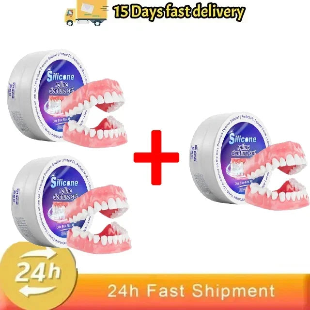 Silicone Denture Set Fit Temporary Orthodontic Teeth 2026 Fake Tooth Oral Hygiene Care Whitening Dentures Simulation Braces