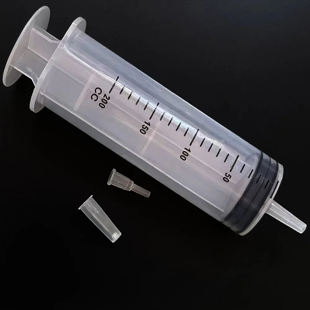 Set of 3Pcs Plastic Syringes, Capacity 1000ml 550ml 350ml 200ml 100ml 60ml 20ml 10ml, Suitable for Laboratory Dispensing Cartri