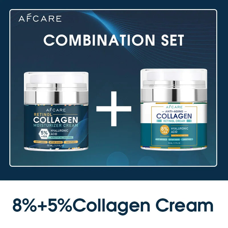 8% Collagen Face Cream with High-Quality Hyaluronic Acid Anti-Wrinkle Retinol Moisturizing Anti-Aging Facial Skincare Product
