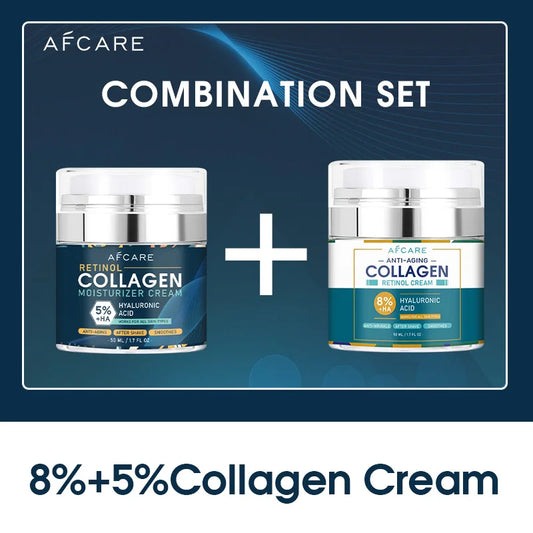 8% Collagen Face Cream with High-Quality Hyaluronic Acid Anti-Wrinkle Retinol Moisturizing Anti-Aging Facial Skincare Product
