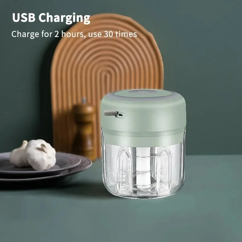 100/250ml Electric Kitchen Food Chopper Mini Garlic Masher crusher USB Portable Meat Grinder Vegetable Chopper for kitchen tools