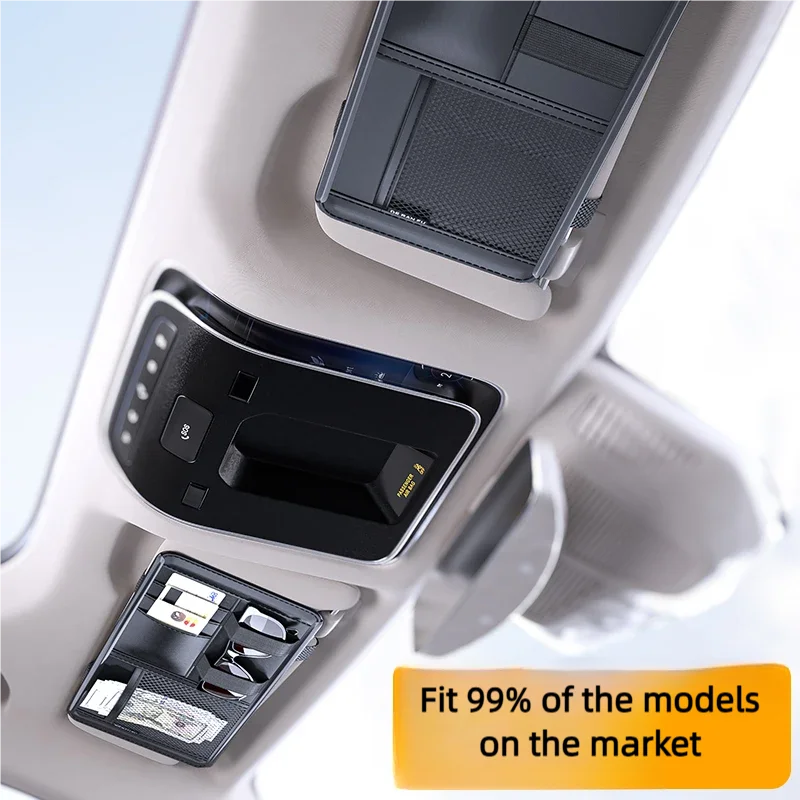 High-Quality 2025 New Car Sun Visor Storage Bag And Eyeglass Storage Clip for Automobile Interior Organization