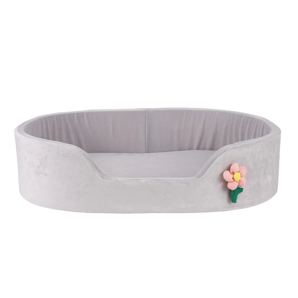 Winter Warm Detachable Small Dog Bed Elastic Round Medium Dog Basket Soft Dog Cushion House Cat Bed Kennel Accessories