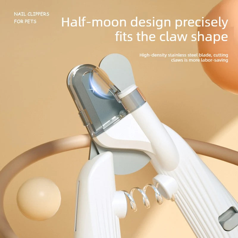 LED Light Pet Nail Clipper - Painless Over-Cut Prevention, Beginner Friendly Pet Grooming Tool Suitable for Cats and Dogs