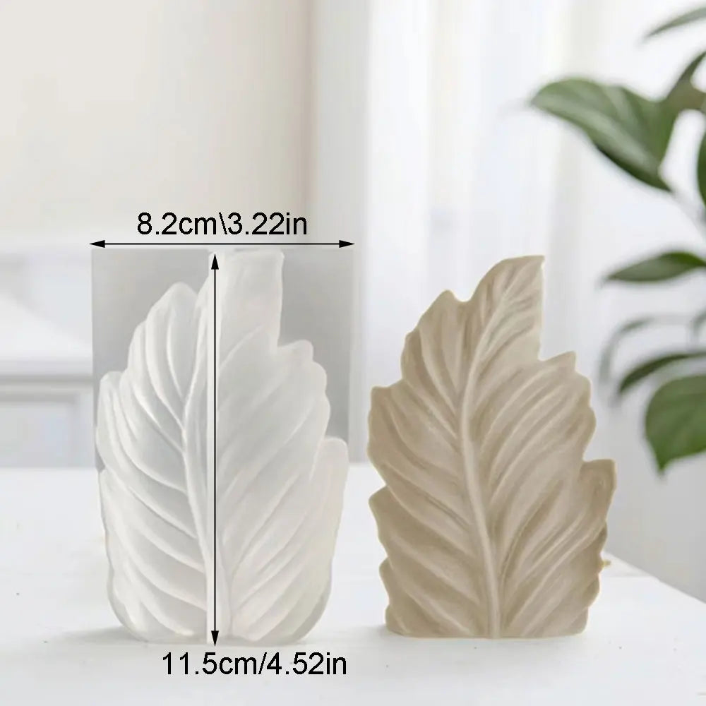 Autumn Leaves Candle Silicone Mould 1-2pcs Coral Scented Candle Making Kit Simple Style DIY Gyspum Ceramic Resin Mold Fall Decor