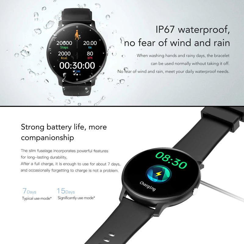 2025 New Bluetooth Call Smart Watch Ultra Light Men's Sports Fitness Waterproof Watch Heart Rate Monitor Full Touch Screen Watch