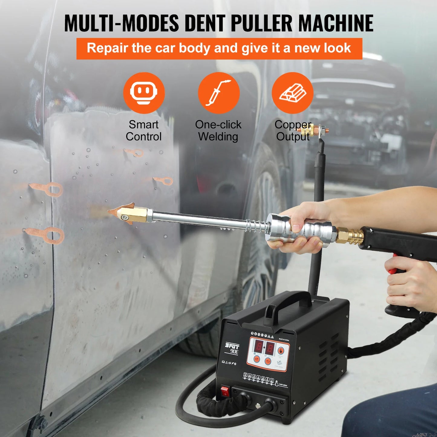 SucceBuy Stud Welder Dent Repair Kit 3000W 110V Spot Welder Dent Puller 7 Models Spot Welding Machine for Car Body Dent Repair