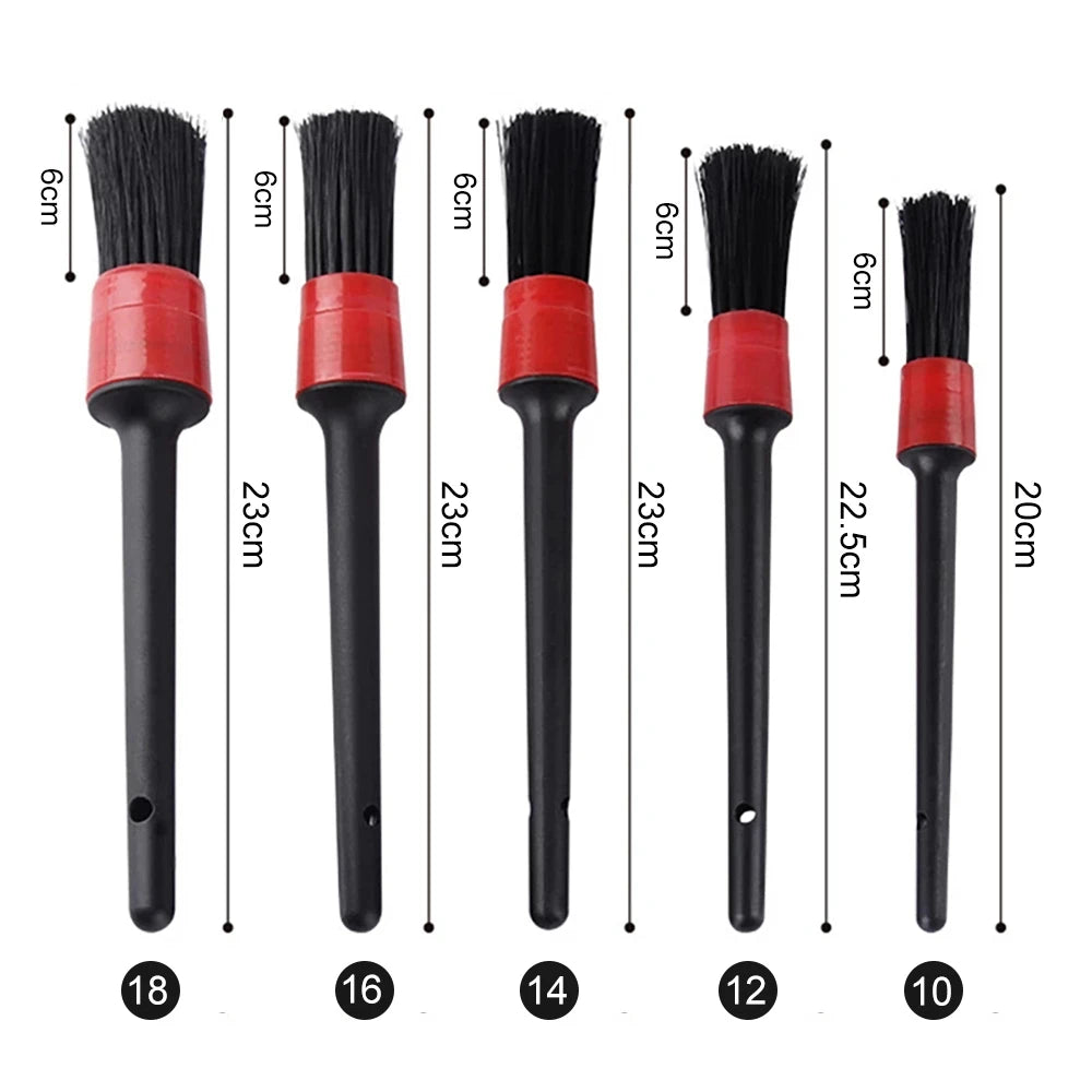 10PCS Car Detailing Cleaning Brush Set For Dashboard Crevice Engine Wheel Air