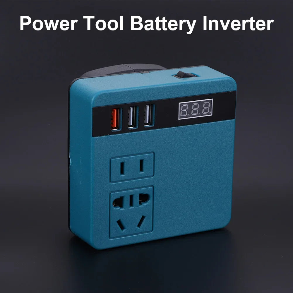 120W Lithium Battery Inverter DC 18-21V To AC 220V Electric Tool Battery Inverter Power Inverter Fit for DeWalt Makita Milwaukee