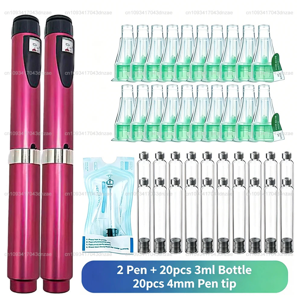 Aluminum Magic Pen Kit Cartridges 3ml Empty Cassette Bottle Individual Packaging Disposable 4mm Pen Tip for Lilly Insulin Pen