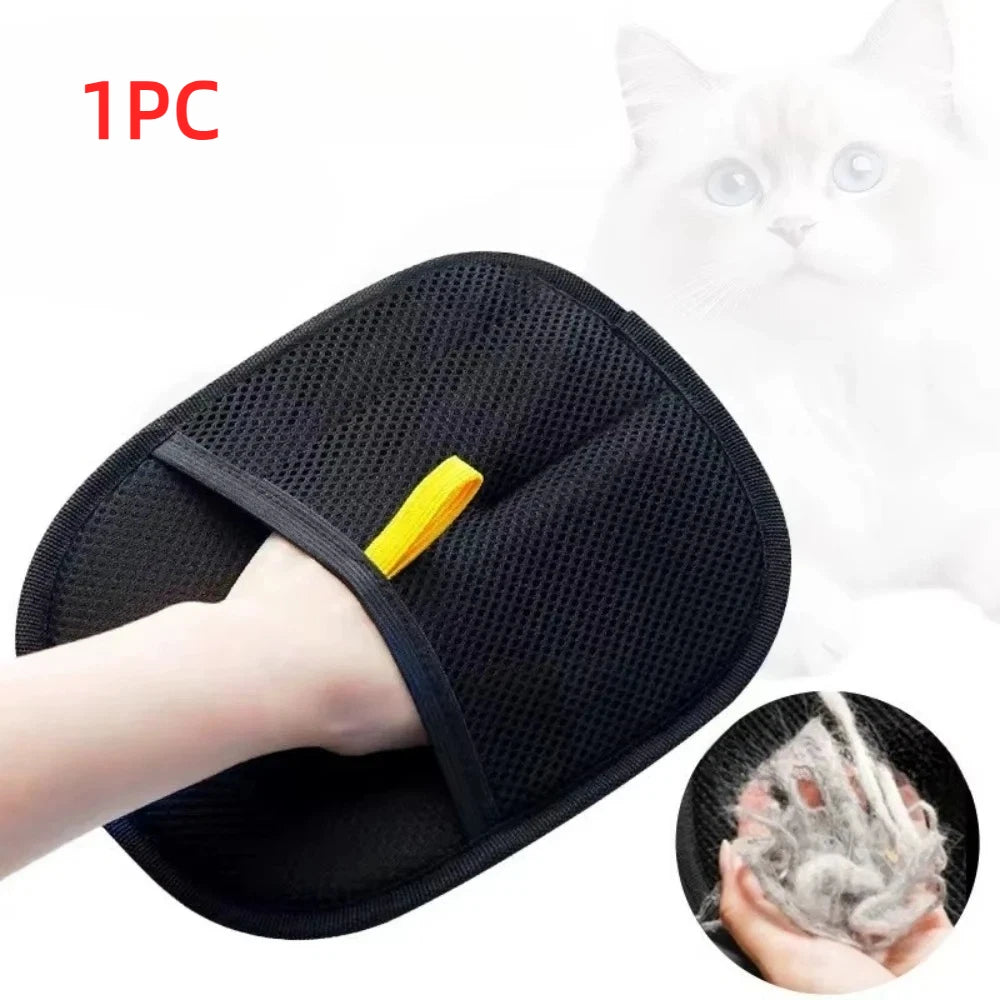 Double-Sided Pet Grooming Gloves, Cat Grooming Gloves, Pet Grooming Gloves for Dogs Bathing, Versatile Grooming Gloves for Washi