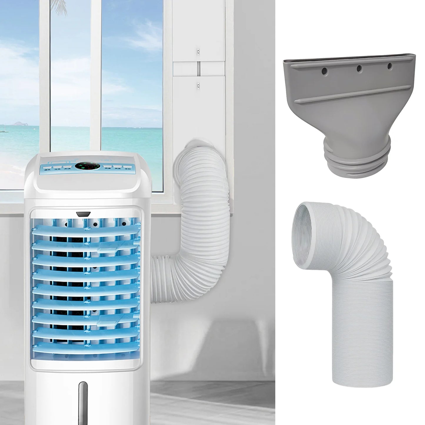 Portable Ac Hose Connector Portable Air Conditioner Hose Adapter Seal Vent Tube Kit for Air Conditioner Unit Duct Dryer Home Car