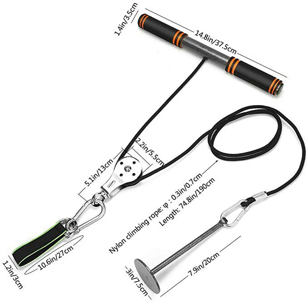 2M Pulley System Cable Attachment Pull Down Machine DIY Home Gym Workout Kit