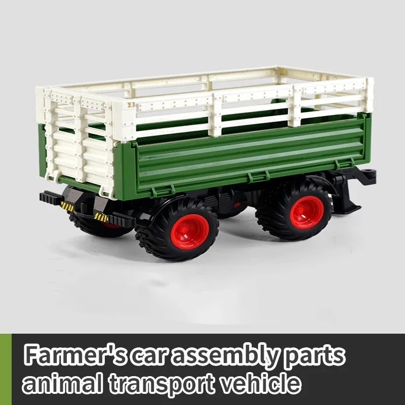 RC Car Tractors Trailer 2.4G Radio Controlled Farm Cars Farming Simulator Truck Miniature Farmer Animal Model Toys Children Boys