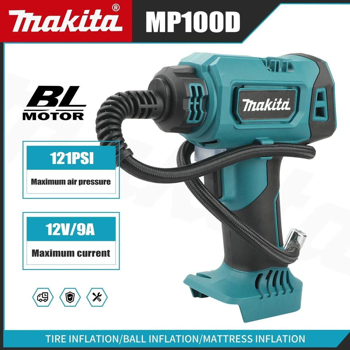 NEW 2026 Makita DYS60 Automatic Air Pump,Cordless Tire Inflator,Lightweight Compressor,Makita 18V Battery Compatible
