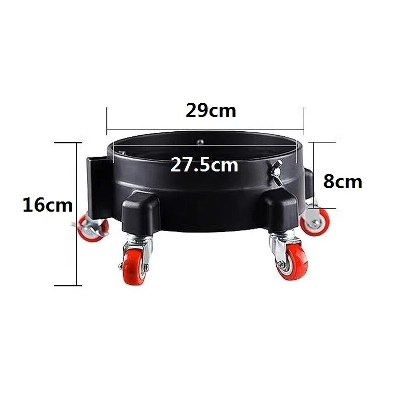 Car wash Removable Rolling Bucket Dolly 360° Turning Swivel Caster Detailing Kit with Wheels Storage Insert Locking Casters