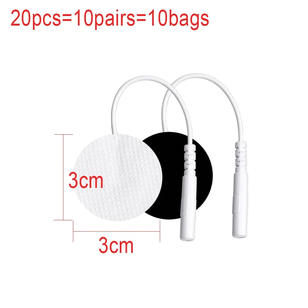 10/20pcs Tens Muscle Electrostimulator Patches EMS Body Massager Low  Frequency Therapy Pads Physiotherapy Electrodes