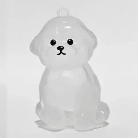 Cat Shaped Pet Hair Keepsake Keychain Charm Resin Dog Shaped Memorial Pendant Handmade DIY Pet Souvenir Keychain for Pet Lovers