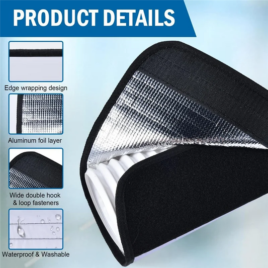 AAAN-Portable Air Conditioner Hose Cover For 5" & 5.9" Diameter Easy Installation For Heat Reduction AC Hose Insulated Cover Wra