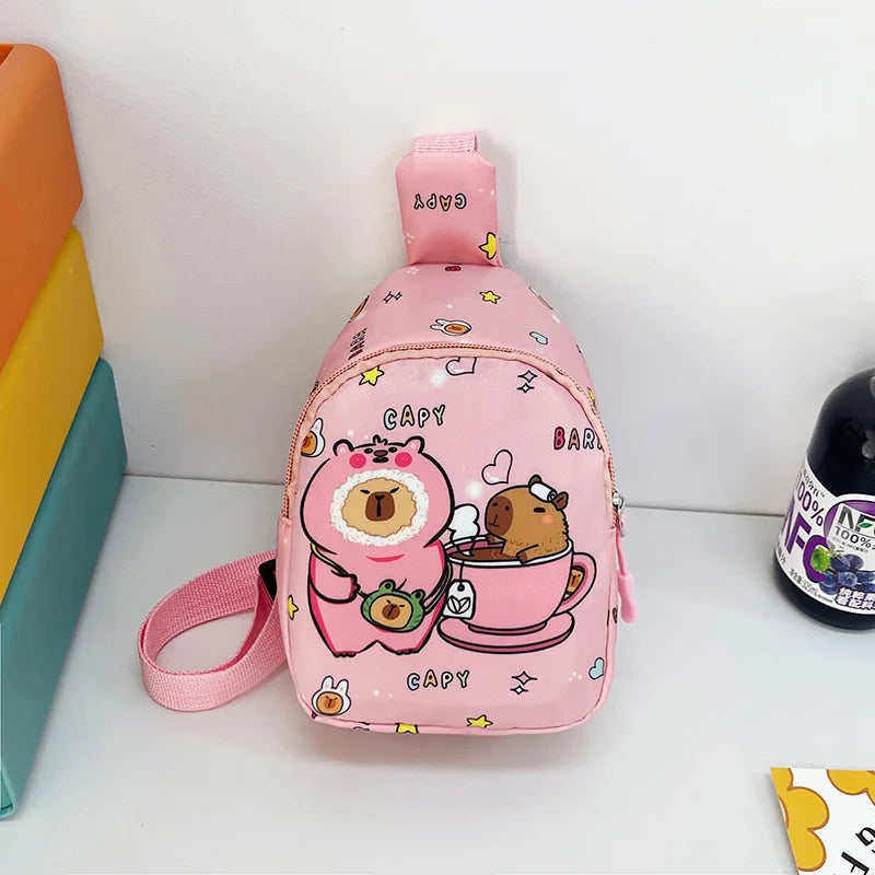 Cute Capybara Mini Shoulder Bag Cartoon Chest Bag Home Decor Messenger Coin Purse Kids Storage Bag Gift 크로스백 Free Shipping