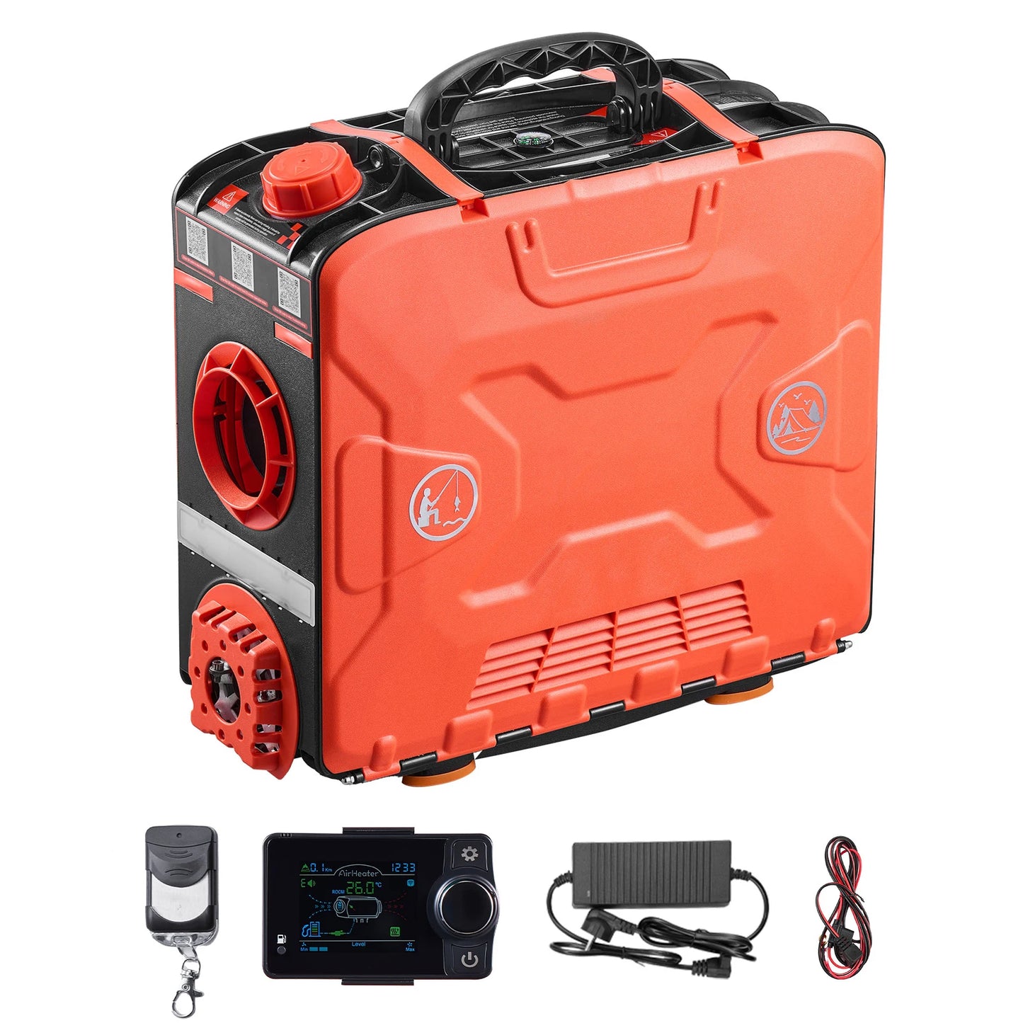 SucceBuy Diesel Heater 8KW DC 12V 24V All In One Portable With Bluetooth APP Control Remote LCD Screen For Vehicles Vans RVs Cam