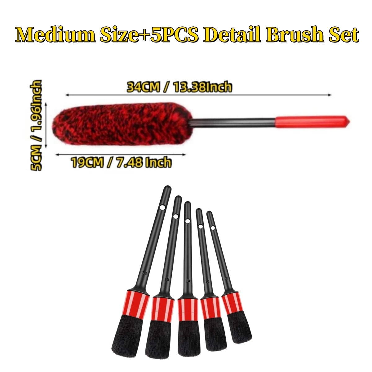 Auto Tire Wheel Detailing Brushs Set Multifunctional Car Cleaning tools for Car Rim Tire Bendable Detail Clean Easy Car Wash Too