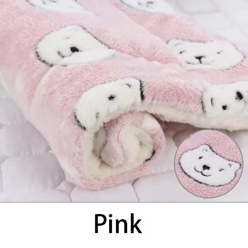 KEMORELA Flannel Pet Sleeping Mat Dog Bed Winter Puppy Bed Dog Sofa Mattress Cushion for Small Large Dog Blanket Pet Supplies