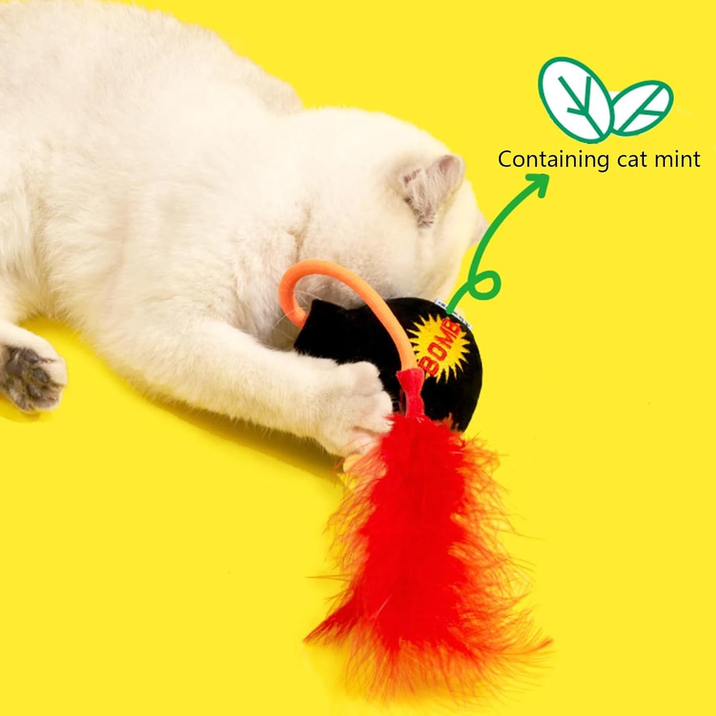 Exciting and Interactive Cat Toy in Fire Extinguisher Shape - Stimulating Teething Toy for Kittens - Engage Your Furry Friend wi
