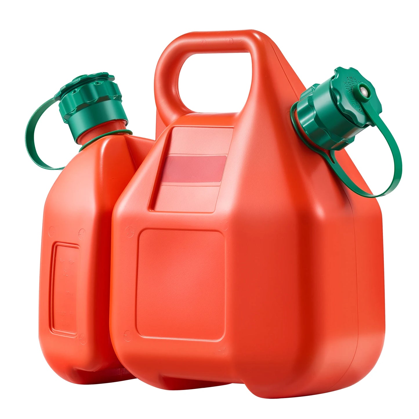 SucceBuy 1.6Gal Fuel Tank with Spout & 0.5Gal Extra Oil Container 5.5L/min Max Portable Flat Fluid Container for Cars Motorcycle