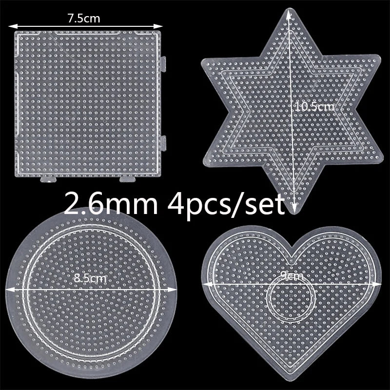 2.6/5mm Hama Beads Toy 24/72 Colors Perler Iron Beads Kit Kids 3D Puzzles DIY Toys Fuse Beads Pegboard Sheets Ironing Paper Set