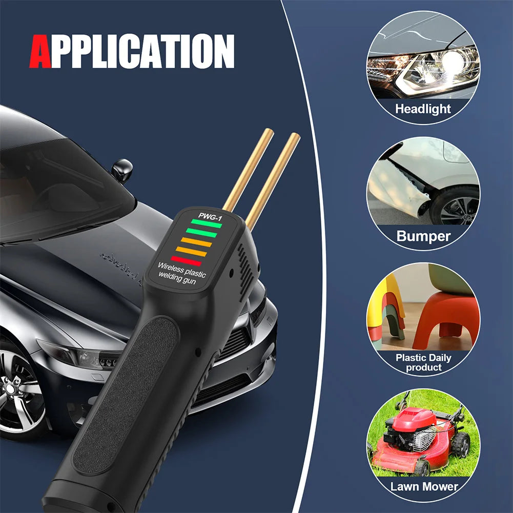 300W Plastic Welder Gun with 200 Hot Staples PVC Welding Kit Car Bumper Repair Multi Functional Tool