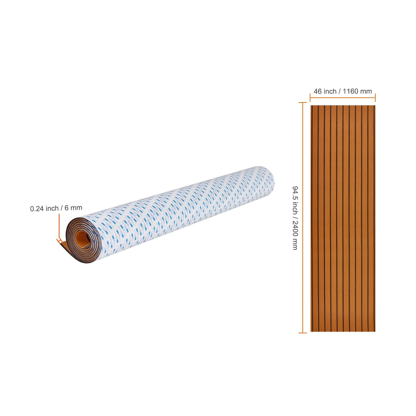 SucceBuy Boat Flooring EVA Foam Boat Decking Non-Slip Self-Adhesive Flooring Marine Carpet for Yacht Pontoon Boats Kayak Decking