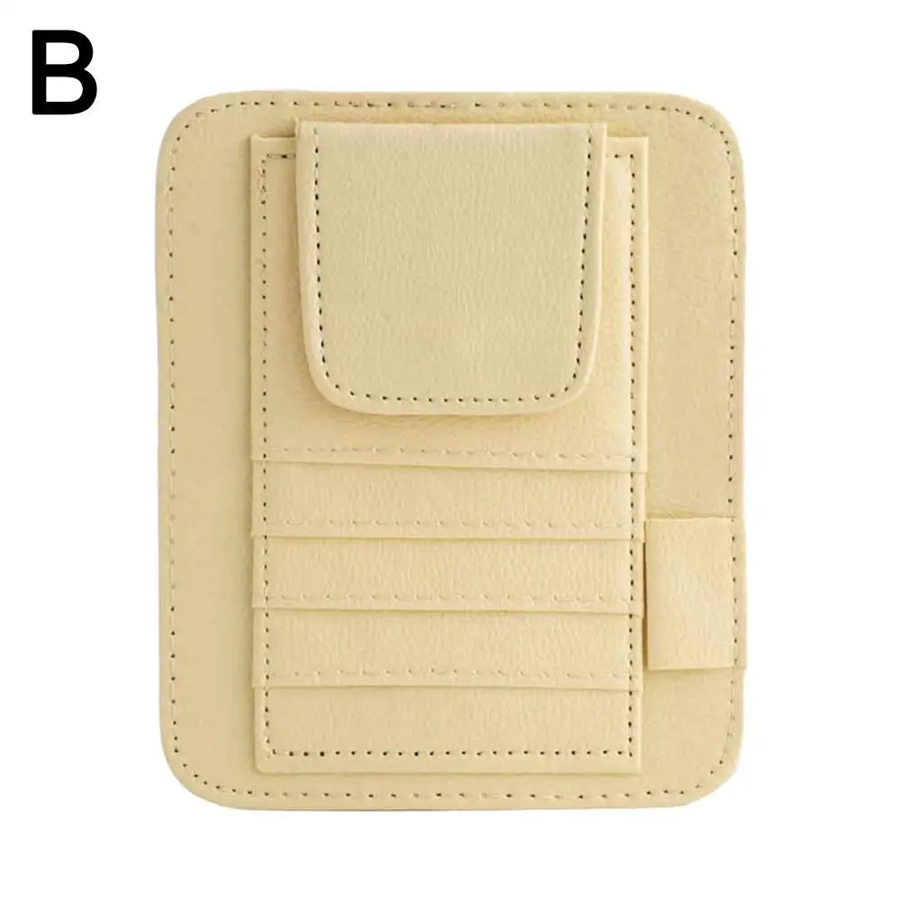 Visor Storage Multi-Pocket Car Sun Visor Document Storage Multi-functional Pen Card Glasses Clip Holder Organizer Interior Acces