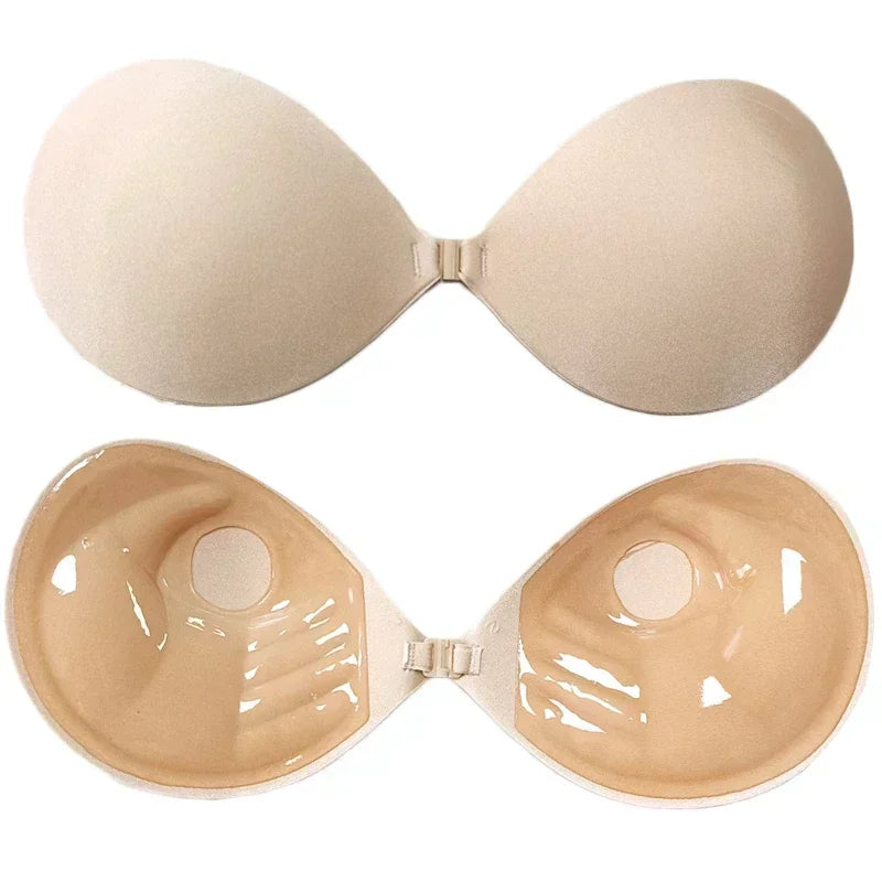 Womens Palm Push Up Invisible Silicone Bra Chest Stickers Lift Up Self Adhesive Bra Cover Bra Silicone Pad Sexy Strapless Breast
