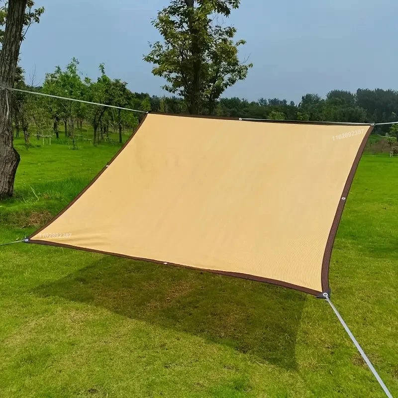 Beige Shading Net, UV Protection, Plant Shed, Outdoor Sunshade, Mesh, HDPE Sunscreen Fabric Sunshade