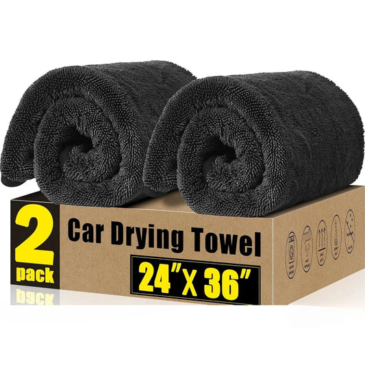 1/2pcs Professional Microfiber Towels Car Washing Towel Micro Fiber Auto Extra Soft Rag Fast Drying Cloth for Car Wash \[;[;