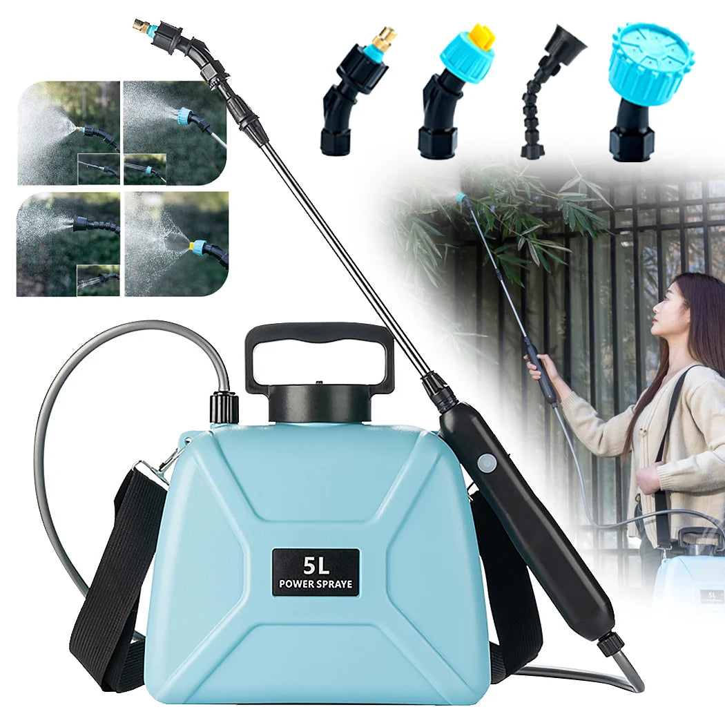 PORIYA 5L Electric Rechargeable Battery Weed Sprayer Portable Farm Garden Pump Spray AU
