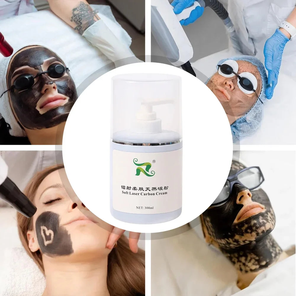 300ml Soft Skin Care Laser Machine Carbon Cream Gel For Nd:YAG Laser Facial Clean, Skin Rejuvenation Effectively Tighten Skin