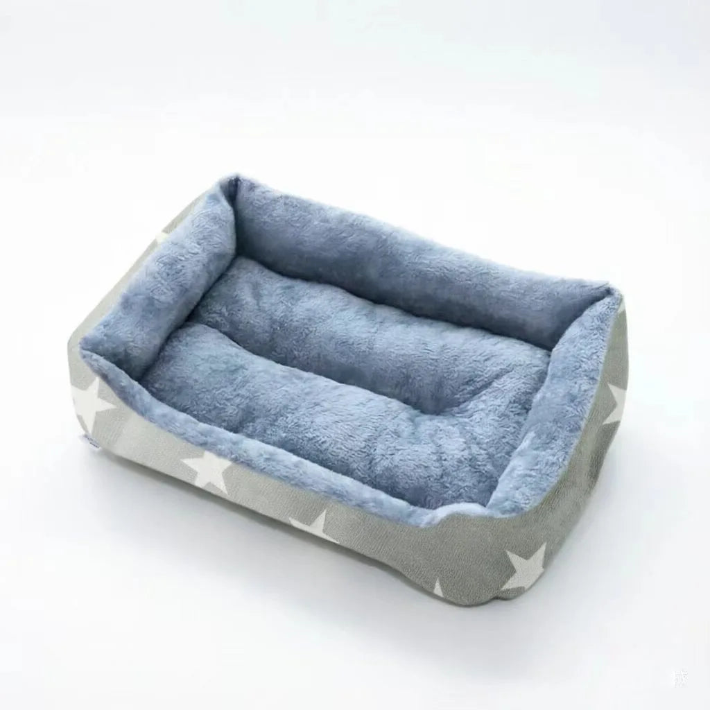 Soft Plush Rectangular Dog Bed, Anti-Slip Warm Pet Sofa for Cats & Small Dogs, Corduroy Nest Cushion