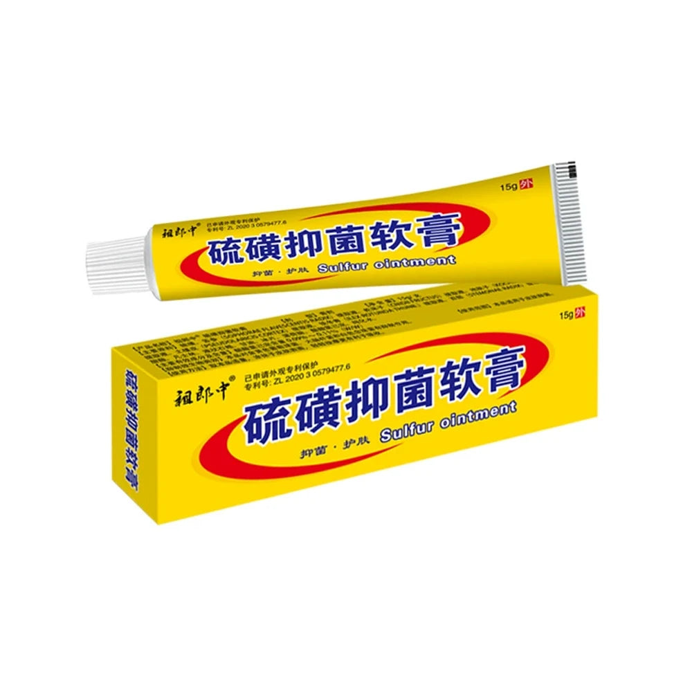 Sulfur Antibacterial Cream Soap Spray Set Psoriasis Eczema Anti-itch Relief Rash Urticaria Desquamation Ointment Body Skin Care