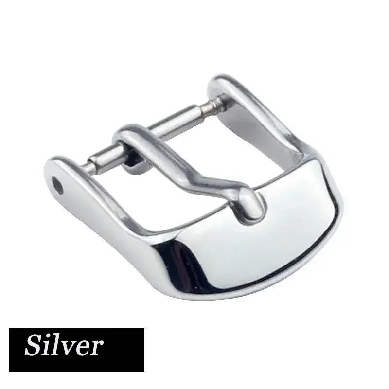 Stainless Steel Watch Buckle for Leather Strap Pin Buckle Strap Buckle Black Silver Rose Gold Strap Accessories Duck Tongue Clip