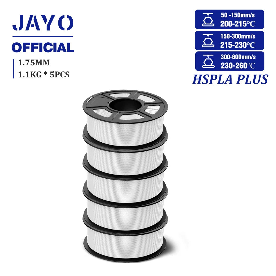 JAYOPLA Plus  Filament 600mm/s 1.75mm High Speed  PLA+ 3D Printer Filament High Flow 3D Printing Mateials Fit Most 3D Printers