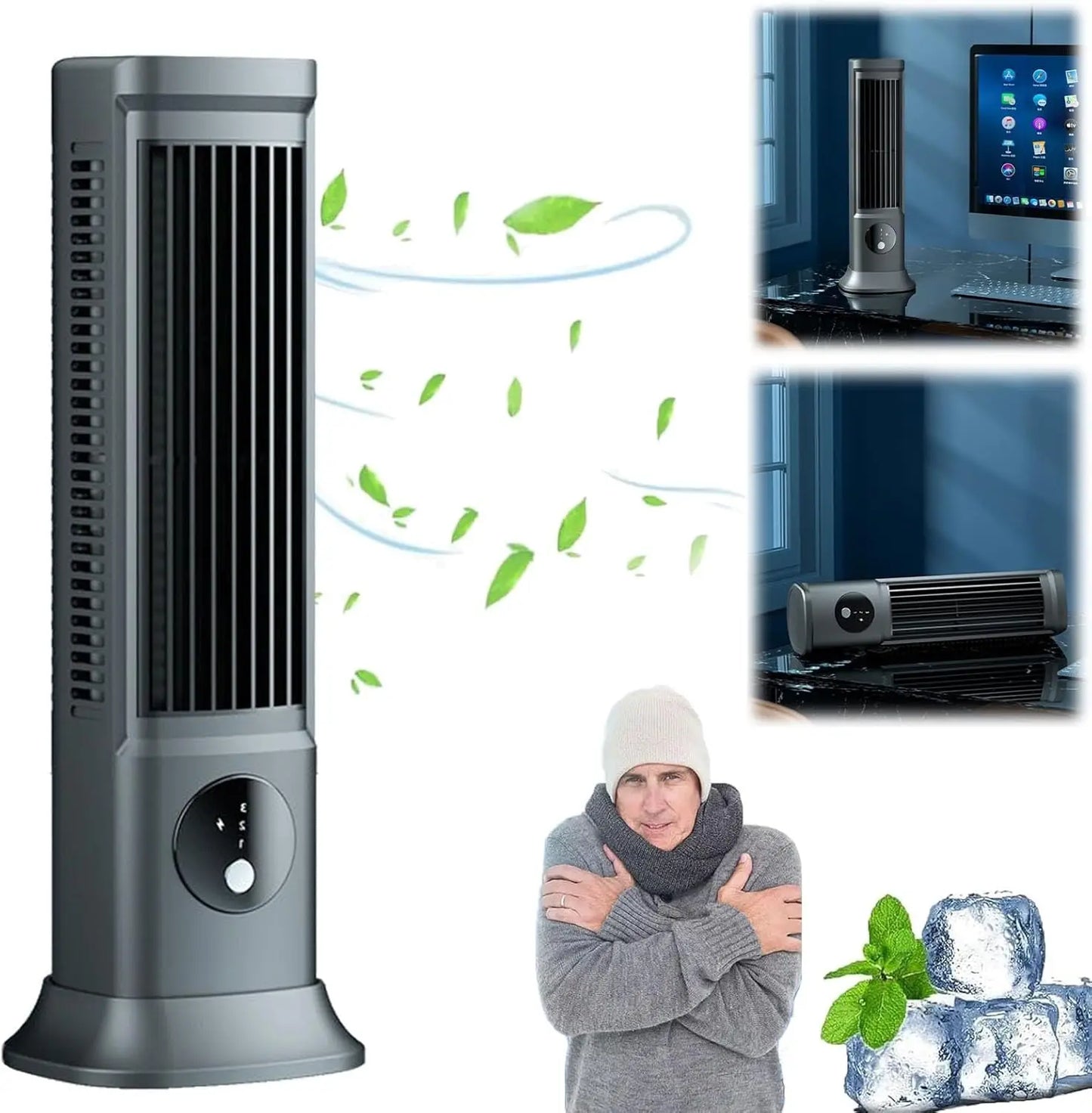 2024New Portable Air Conditioner for Fast Cooling,Ace Cooling Fan,Cooler Air Conditioner for Bedroom Office 3 Speeds,Quiet (3.0)