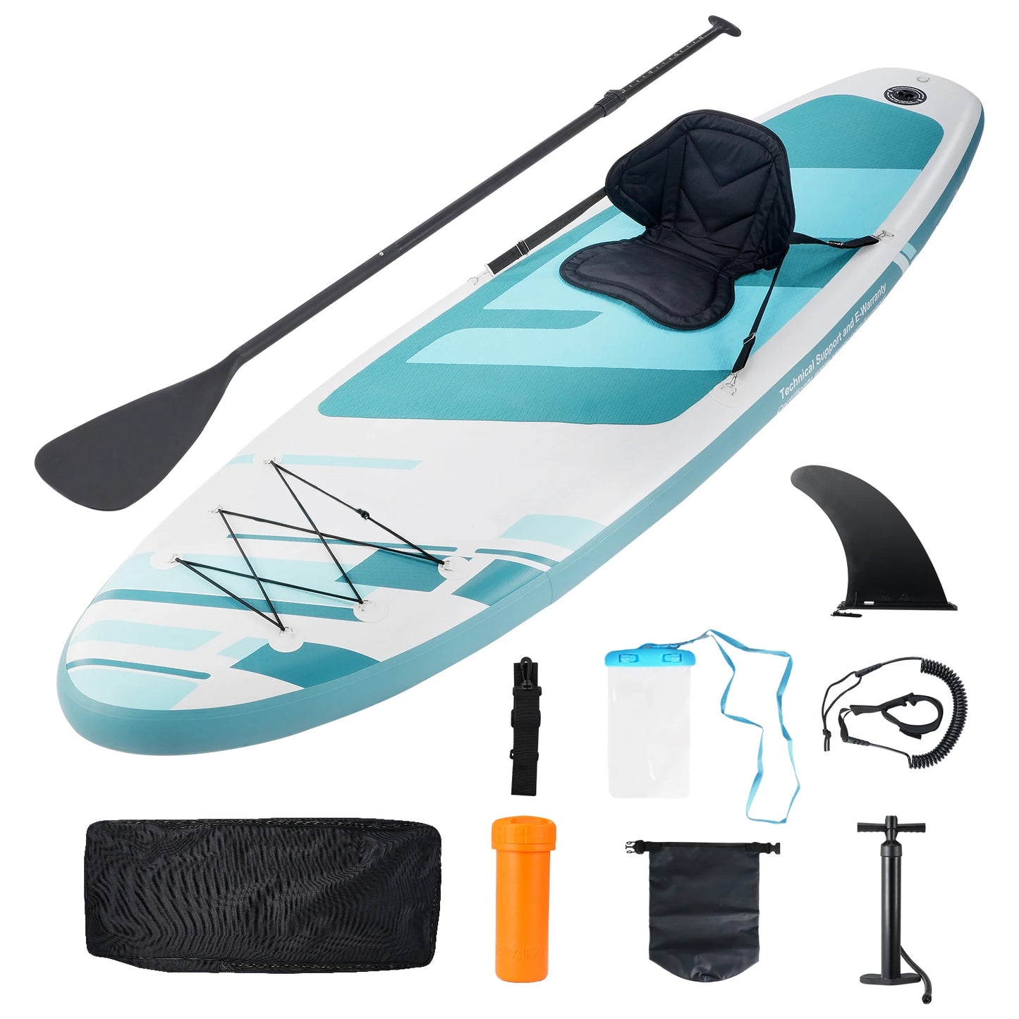 SucceBuy Inflatable Stand Up Paddle Board 10' x 33" x 6" Wide SUP Paddleboard with Removable Kayak Seat Paddle
