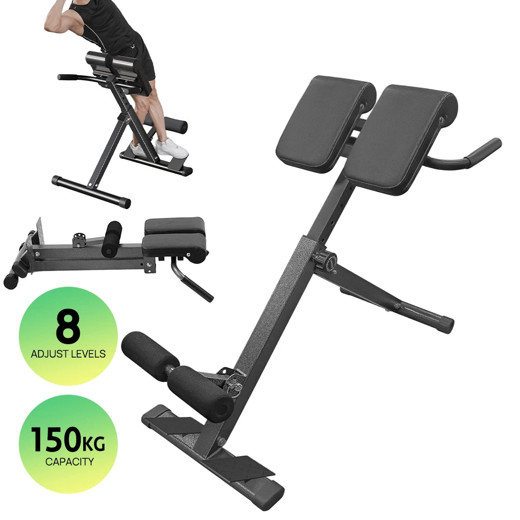 PORIYA Roman Chair for Hyperextension  Core Workouts  Adjustable Home Gym Bench