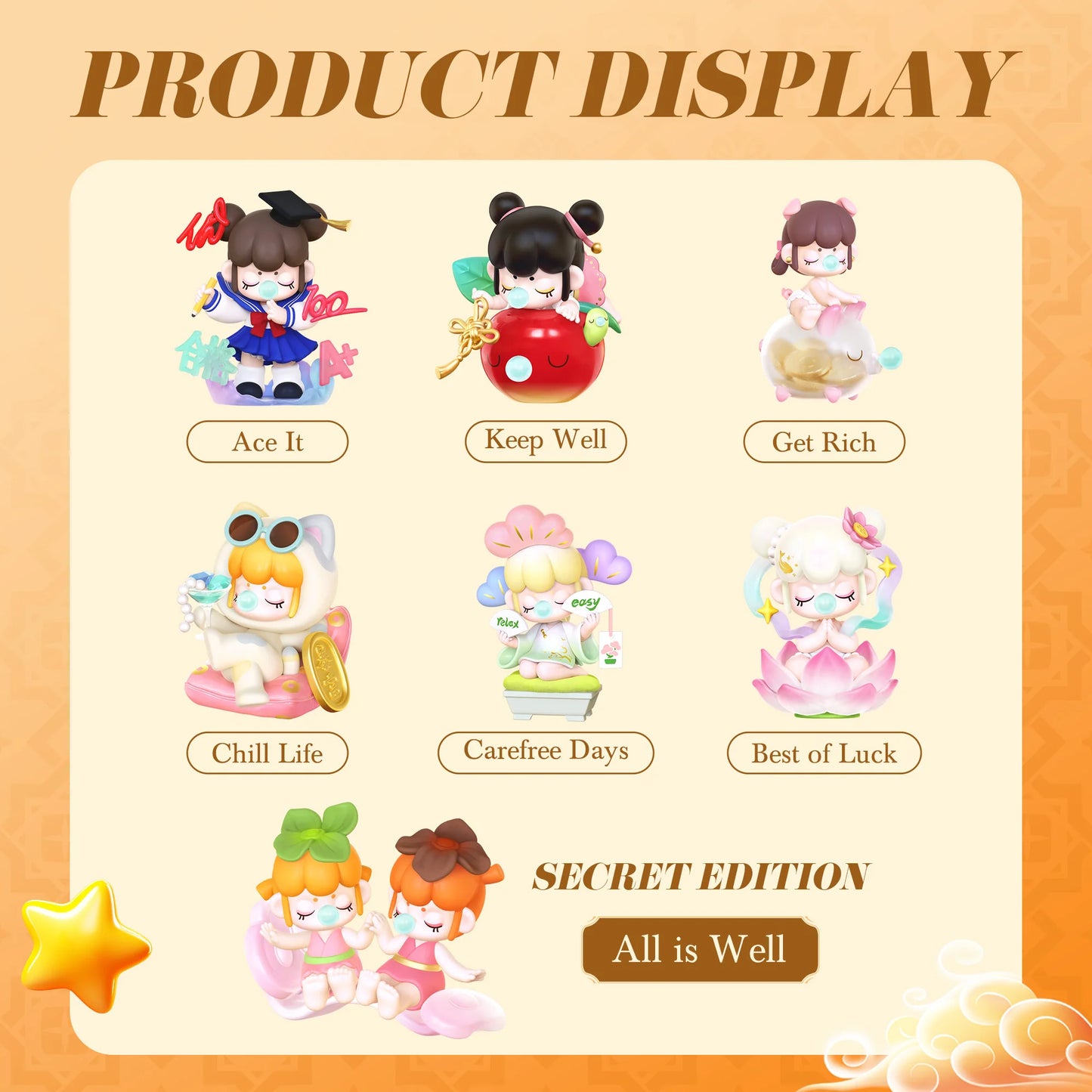 Rolife Nanci Blind Box Nanci's Best Wishes Action Figure Collectible Doll Toys Surprise Box for Kids Friends Adults