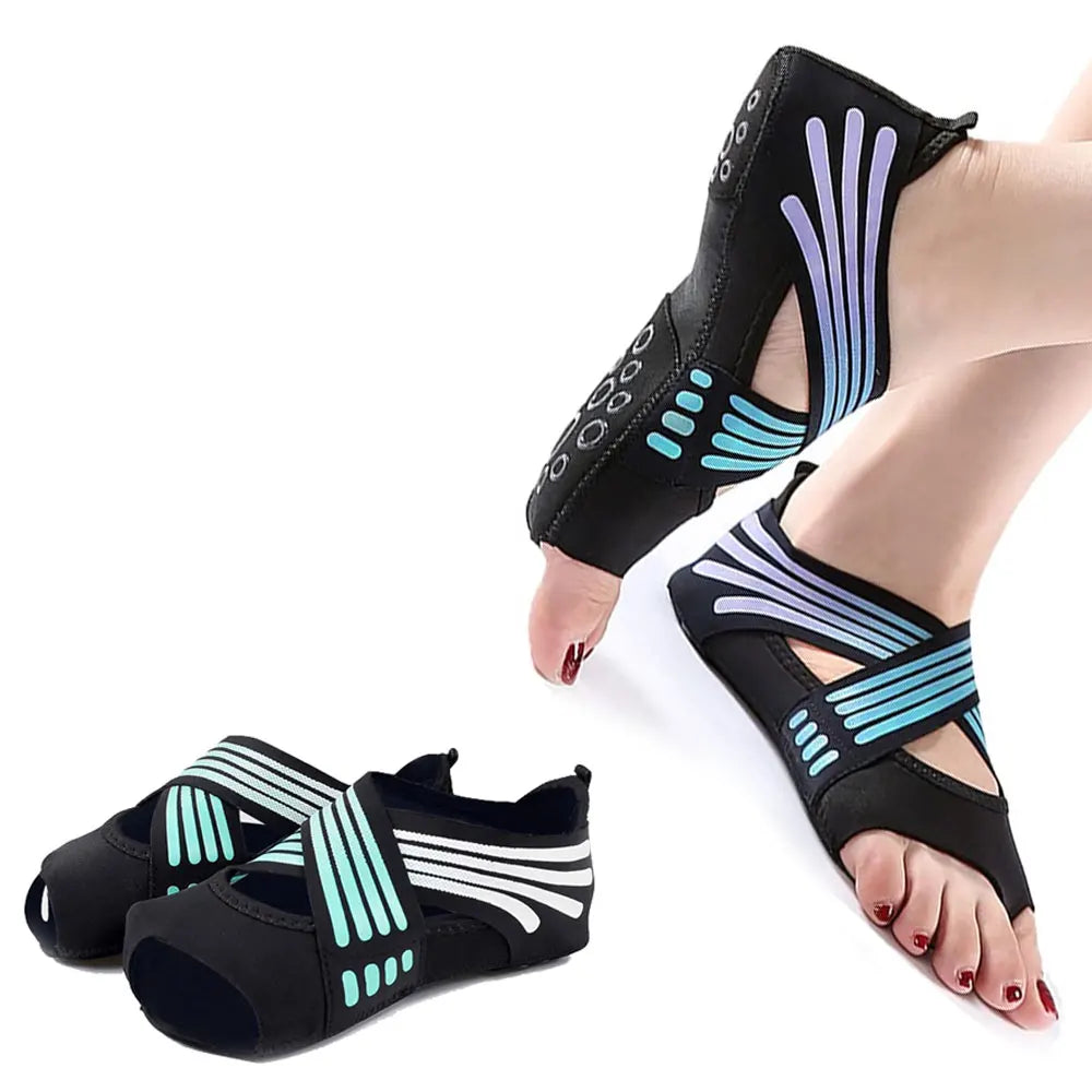 1 Pair Non Slip Pilates Socks,Yoga Socks for Women, Women's Yoga Socks, Clasped Pilates Socks for Ballet Pilates Barre Dance