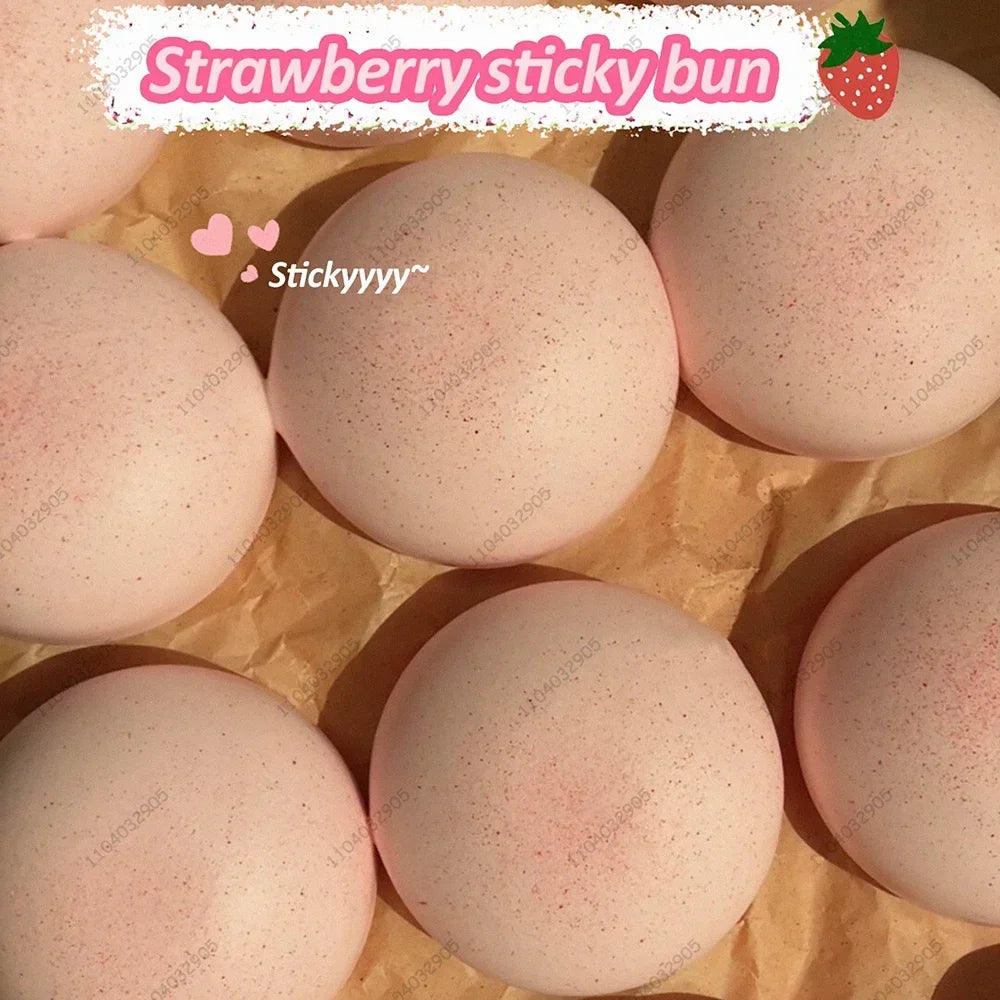 Strawberry Moist Slow Rising Bread Bun Squishy Toys Soft Sensory Fidget Toy for Stress Anxiety Relief ADHD Gift for Kids Adults