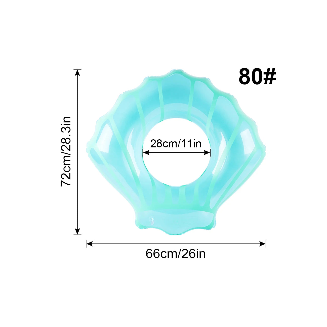 1PC Piece Of Shell Shaped Thickened Pool Float, Simple Floating Ring For Adults In Summer, Suitable For Beach Parties